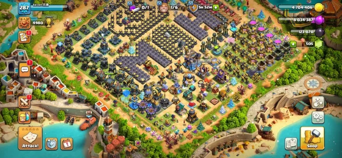 Th 18  full max level 287/ 5500 star war !! Full EPIC HeRO Equipment   2 skin map + 7 skin hero 
