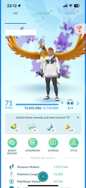 Level 71, 2 Legend IV100, 214 Shiny, 188 Legend, 152 IV 100, 12 Shiny Legend, 20 Shadow Legend