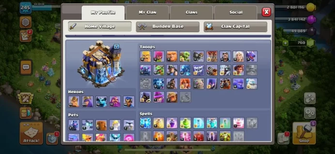 TH 18 , CHEAP , BEST HERO, BUILDERS MAX , CH NAME 1000 ( 144)