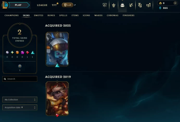 [EUW] Season 15 | Gold 1 %70 WR | 2 Skins | 865 BE | Honor 2 | 53 Champs | CHANGEABLE E-MAIL Wins: 41 Losses: 18
