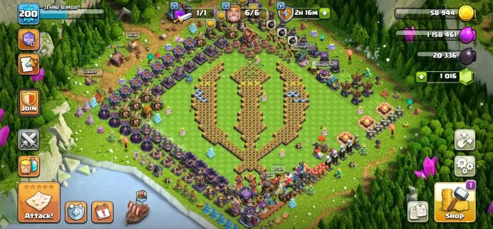 TH 15 Max, 9 Equipment Epic, Defense Max, 10 Hero Skin, Hero High Level, Wall High Level, Magic Items