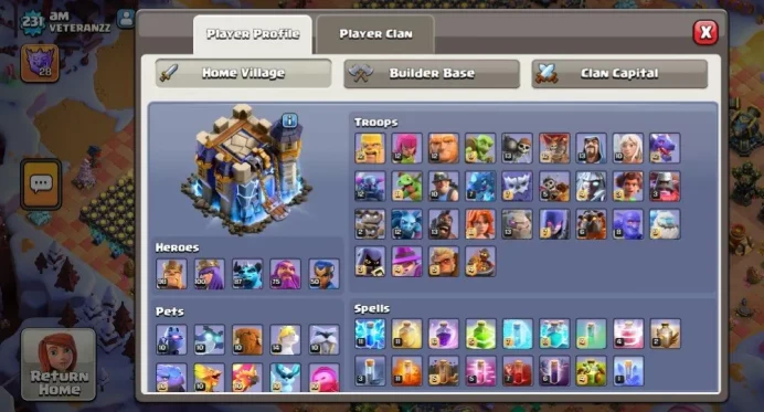 Clash of Clans (Android/ios) SC ID- [Big Sale] TH 18 - Level 231- Heroes(98/100/87/75/50) - Build 10- Cheapest price