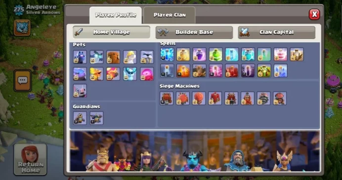 Clash of Clans (Android/ios) SC ID- [Big Sale] TH 18 - Level 275- Heroes(102/105/90/75/50) - Build 10- Cheapest price