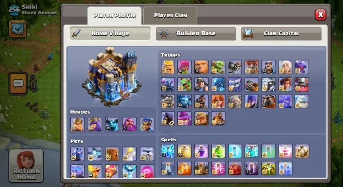 Clash of Clans (Android/ios) SC ID- [Big Sale] TH 18 - Level 256- Heroes(105/105/91/78/55) - Build 10- Cheapest price