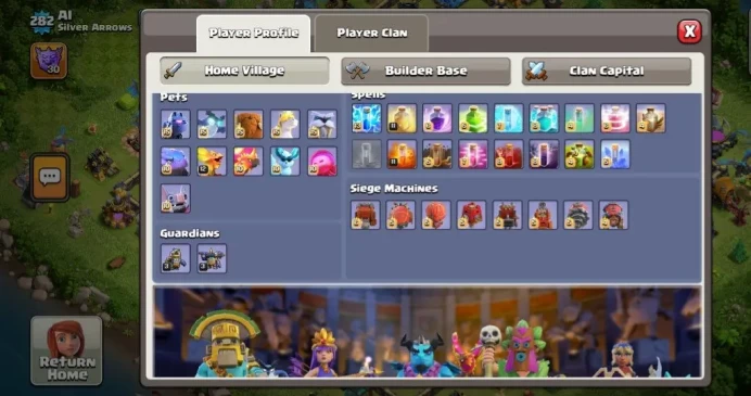 Clash of Clans (Android/ios) SC ID- [Big Sale] TH 18 - Level 282- Heroes(105/105/91/75/54) - Build 10- Cheapest price