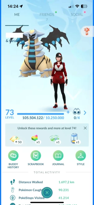 Level 73, 2 Legend IV100, 472 Shiny, 212 Legend, 137 IV 100, 9 Shiny Legend, 52 Shadow Legend