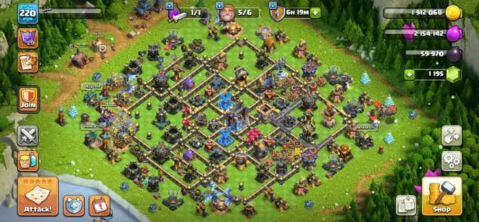 TH 18 Almost Max, 4 Equipment Epic, Defense Max, Wall Max, Hiro High Level, Change Name 500 Gem