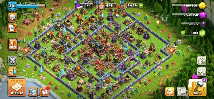 TH 17, TH 16 Max, 5 Equipment Epic, Almost Max, Defense Max, Hero Max, 4 Hero Skin, Magic Items