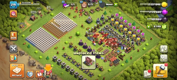 [Code 8688] Th12 XP 219 / 1600 War Star + Semi Max / Very Cheap