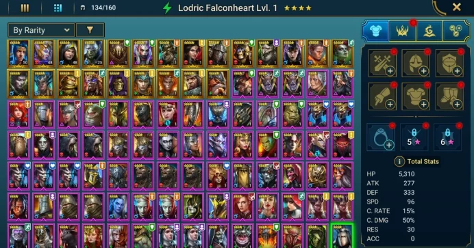 Starter acc with Graazur : 85k energy / 54 mln coins / Morrigaine, Archbishop Pinthroy, Arix, Ninja + 19 Login Legendaries