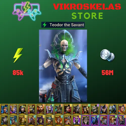 Starter acc with Teodor : 85k energy / 56 mln coins / Jingwon, Konstantin, Arix, Ninja + 19 Login Legendaries / Oboro, Nia