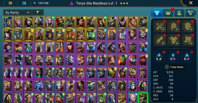 Starter acc with Raphael : 89k energy / 58 mln coins / Lady Kimi, Queen Eva, Arix, Ninja + 18 Login Legendaries / Coldheart 3x