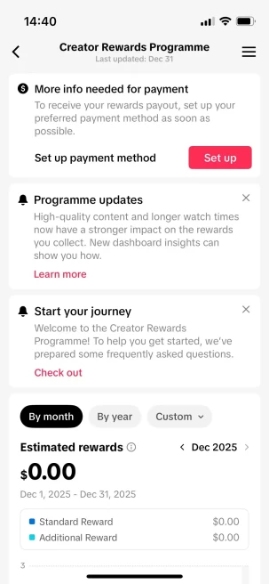 Instanly Delivery/ Germany Monetized 12K Followers+1.2M Likes Account/ Creator Rewards Program Activated/ Live Stream/ Full Access