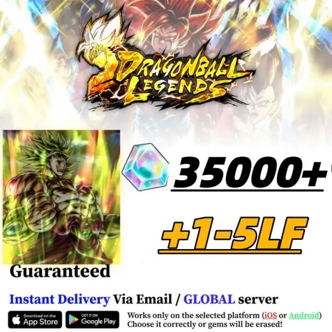 Global[IOS only] ULULSuper Saiyan Broly +40000-45000 +1-5LF/Chrono Crystal| The plot has been completed |Dragon Ball Legend |