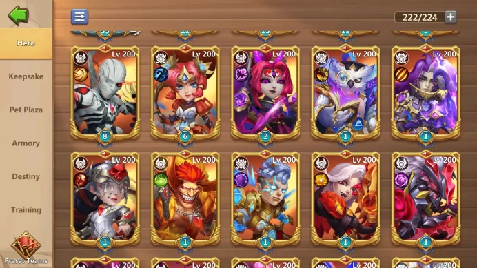 CCWR7 - GLOBAL - 1642K MIGHT - MALEFICA 44 + II LV49 - CELESTICA 43 + II LV39 - TOWN HALL 30 - 86/100 GOLD HEROES - 41 SKINS - 56K GEM