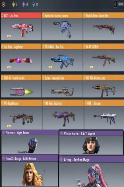 iOS Android - Level 274 - Rank Grand Master - AK117 Lava - 1 Mytich - 11 Legendery - 140 Epic - Code936