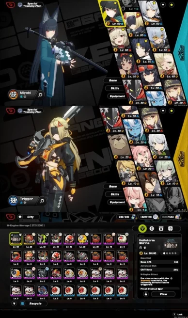 All Platform - EU - Level 52 -19 Characters 9 5'Star-2 Weapon 5'Star - 9 Bangnoo 5'Star - Miyabi - Trigger -Burnice - Zhao - Soldier11 - Code952