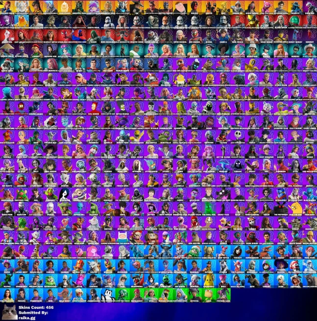 [3in1] / Instant • FN (All Platforms) • 456 skins (215 paid) • 10 cars • Kaw's pack • Full Access • Guarantee • Inactive • 2 Gifts