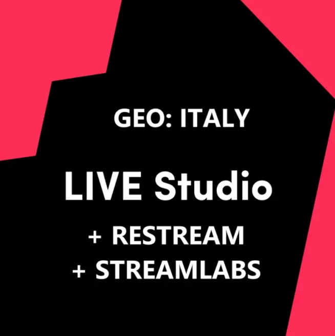 [mail access] Working Live Studio +  Streamlabs + Restream | 80+ sub | ITALY