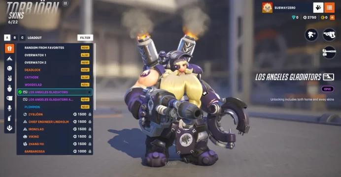 LOS ANGELes GLADIAToRs /LOS ANGELes GLADIAToRs AWAY / NOIRE / Overwatch 2 / Full Mail Access / see the picture / Please Read Description / syakw