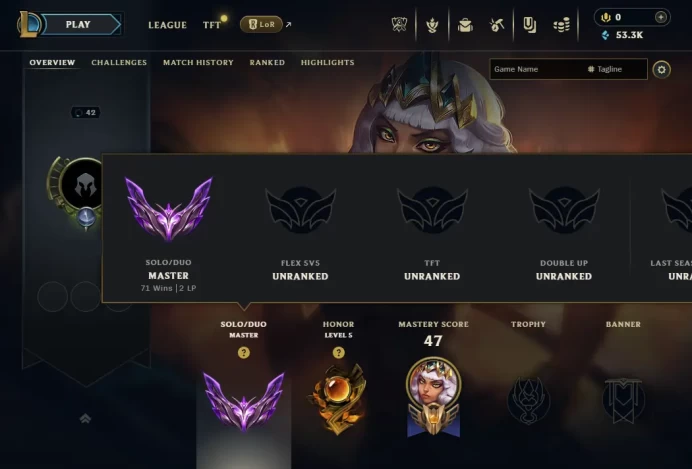 EUW / S15 MASTER (2LP) / 36 CHAMPS / 11 SKINS / 71W/39L / 65%+WR / 53K BE / HONOR 5 / CHANGEABLE EMAIL / 5 MIN. 24/7 DELIVERY 