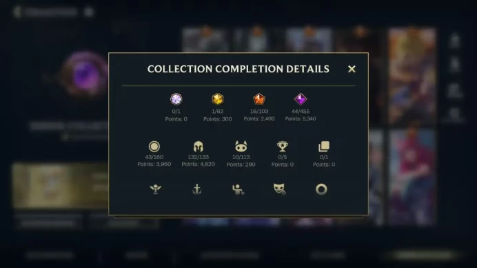 (S12)EU | 104 SKINS | Mythical Skins 1 | 16 Legendary | 44 Epic | 132 CHAMPIONS |