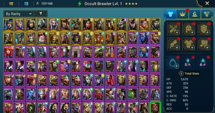 Starter acc with Acrizia : 89k energy / 57 mln coins / Kreela, Norog, Danag, Raf-Matab, Arix, Ninja + 19 Login Legendaries