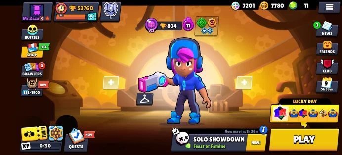 [Code 8743] Level 206 / 53k Trophy + Shelly Star / 244 Skins / Very Cheap 