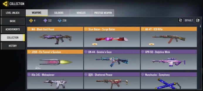 legend gun 4 | LVL 341 | Epic Guns 112 | character Epics 41 | C: 7k | code 6327 | Saved:Activision