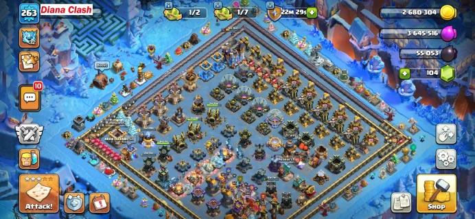 TH18-XP263-(5 Max Heroes-125 Max Walls-8 Epic Max Equipment+ 1 Epic Level 26- Ranking 1371- 28K Legendary Loot- Lifetime Guarantee