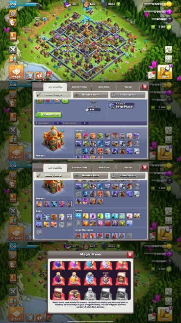 AR130- TH16 Near Max | XP 200 | BK70 AQ77 MP52 GW64 RC28 | +3691 Gems & 500 NC | 5 Heroes Skins & 6 Epic Equipment| Secure SCID | iOS & Android
