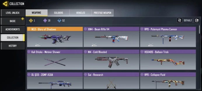 legend gun 1 | LVL 40 | Epic Guns 18 | character Epics 4 | C: 10k | code 6338 | Saved:Activision