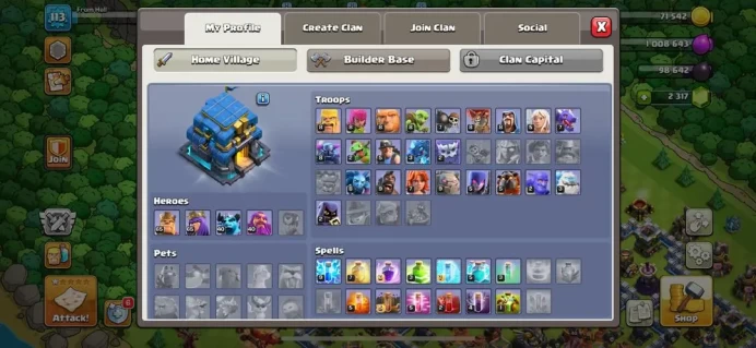 TH 12 FULL MAX , LOCAL NL VERY CHEAP , HELPER MAX , BEST HERO , DEFENSE, CH NAME 500 , (187)