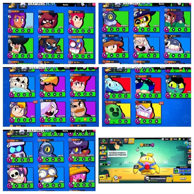 ◼️INSTANT DELIVERY ◼️7K TROPHY ◼️PI:43 ◼️1 MAX ◼️30/97 BRAWLERS ◼️18 SKINS ◼️LIFETIME WARRANTY ◼️B114
