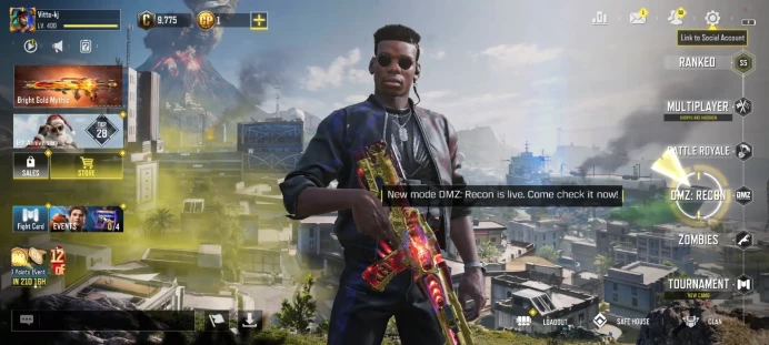 mythic gun 1 | legend gun 6 | LVL 400 | Epic Guns 228 | character Epics 93 | C: 9k | code 6387 | Saved:Activision