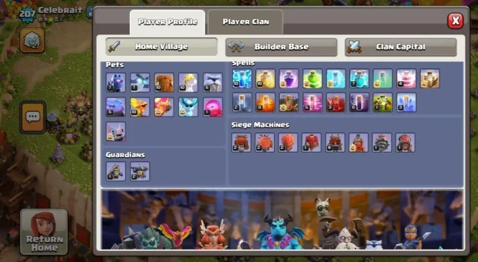 Clash of Clans (Android/ios) SC ID- [Big Sale] TH 18 - Level 207- Heroes(52/68/41/38/41) - Build 10- Cheapest price
