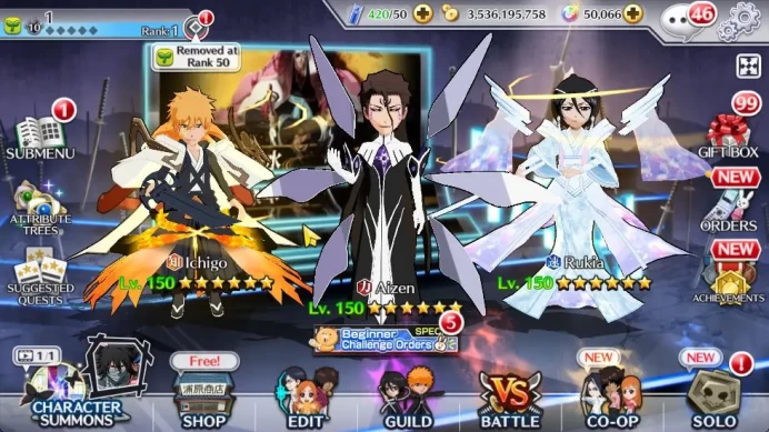 [GLOBAL]50K Orb|10th Anniv(Rukia,Ichigo),Santa Society(Giselle,Bazz-B),Ururu,Kon,Etc|7,3K AccTicket|Check SS(BBS2087)