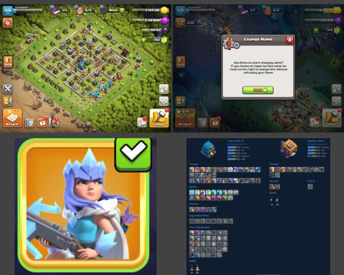 ■TH:12 (+55%) ■Heroes: K50 Q50 P20 W20 ■Skins:1 ■BH:7 ■Full Access ■Instant Delivery ■A4036 