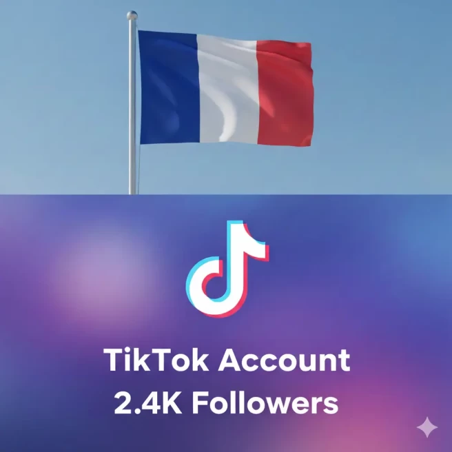 FR France| Account | TikTok Account 2.4k Real Followers 9k Likes Full access +Live Access