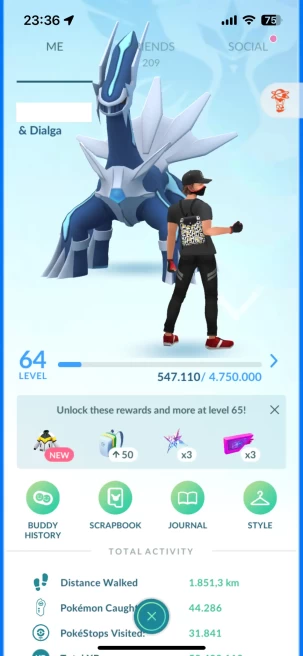 Account 2016, Level 64, 89 Shiny, 79 Legend, 44 IV 100, 10 Shiny Legend, 9 Shadow Legend