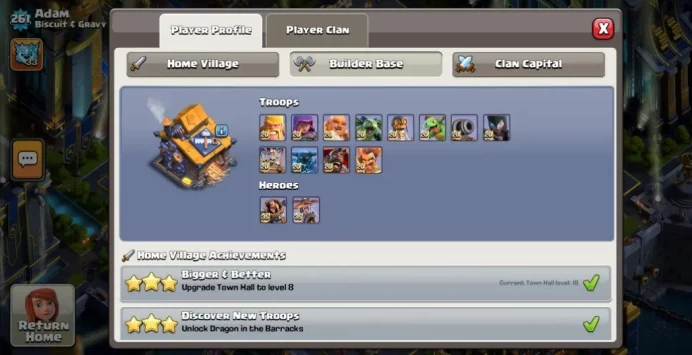 Clash of Clans (Android/ios) SC ID- [Big Sale] TH 18 - Level 261- Heroes(101/105/90/78/54) - Build 10- Cheapest price