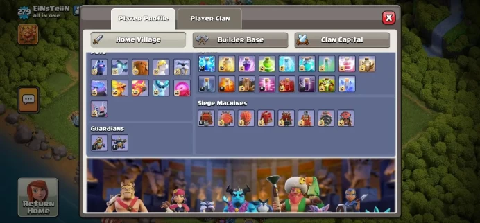 Clash of Clans (Android/ios) SC ID- [Big Sale] TH 18 - Level 279- Heroes(100/104/90/80/55) - Build 10- Cheapest price