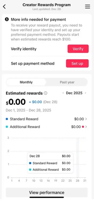 Instanly Delivery/ Monetized 172K Followers+4.2M Likes Account/ Creator Rewards Program Activated/ Live Stream/ Full Access
