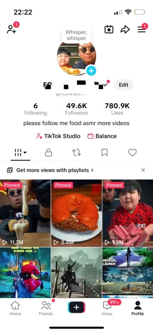 France Monetized Account/49K Followers+780K Likes/ Creator Rewards Program Activated/ Live Stream/ Full Access