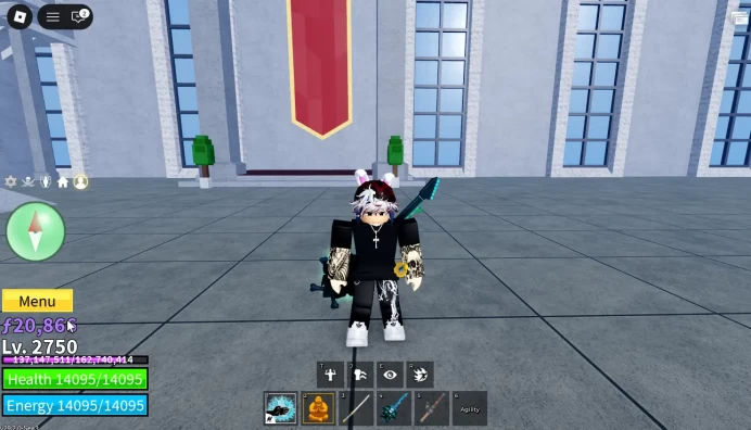 ROBLOX|Lv 2750|Rabit V3|2 Myth Weap(Hallow Scythe,Skull G)+ 1 Myth Accessory(Divine Cloak)|20k Fragment|CE ON|SS(RBL775)
