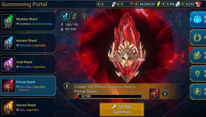 starter. Siphi the lost Bride//Ninja. 18 legendary. 8000 gems