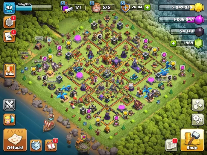 Th 16 strong Hero(40.44.31.15.2) wall 10.11/1900 gem/  economic account (C2103)