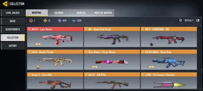 CODM Lv.400 | Mythic AK117 | 11 Legendary | 428 Epic Guns CA129