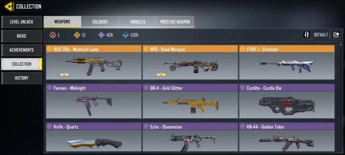 CODM Lv.400 | Mythic AK117 | 11 Legendary | 428 Epic Guns CA129