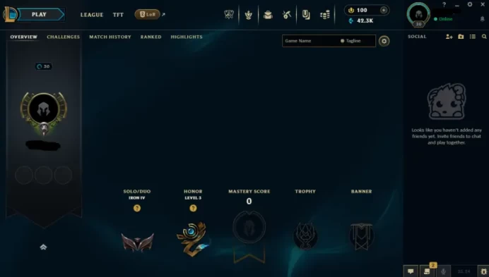 EUW - SAFE REAL SEASON15 IRON 4 0LP | 42300 BE | PLACEMENTS DONE | 5+ LOSSES | INSTANT DELIVERY | LOW MMR | UNVERIFIED EMAIL | IRON IV | #2592